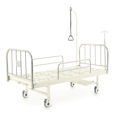 Медицинская кровать Med-Mos Е-8 MM-118ПЛН (2 функции) ЛДСП с полкой и обеденным столиком