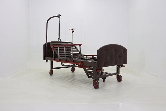 Кровать механическая с туалетным устройством и функцией «кардиокресло» Med-Mos YG-6 (MM-2124Н-11)