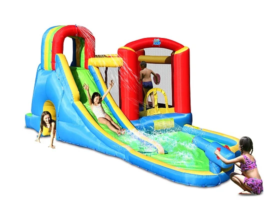 Надувной батут и водная горка "Всплеск Волны" HAPPY HOP 9047N