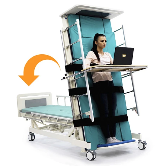 Электрическая четырёхсекционная кровать-вертикализатор с функцией переворачивания и туалетом MET LIFT UP